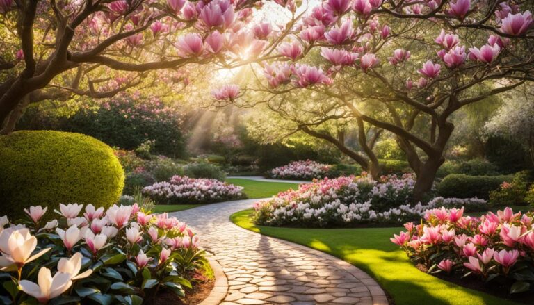 magnolie w ogrodzie