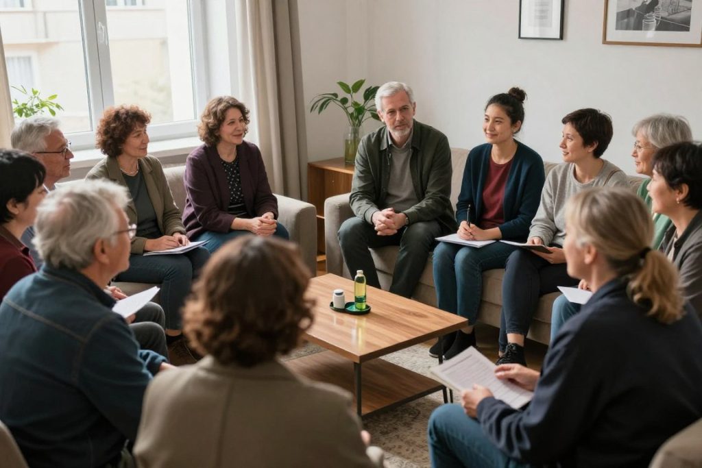 wspólnota mieszkaniowa w bloku omawiająca kwestie ogrzewania wspólnota mieszkaniowa w bloku omawiająca kwestie ogrzewania
