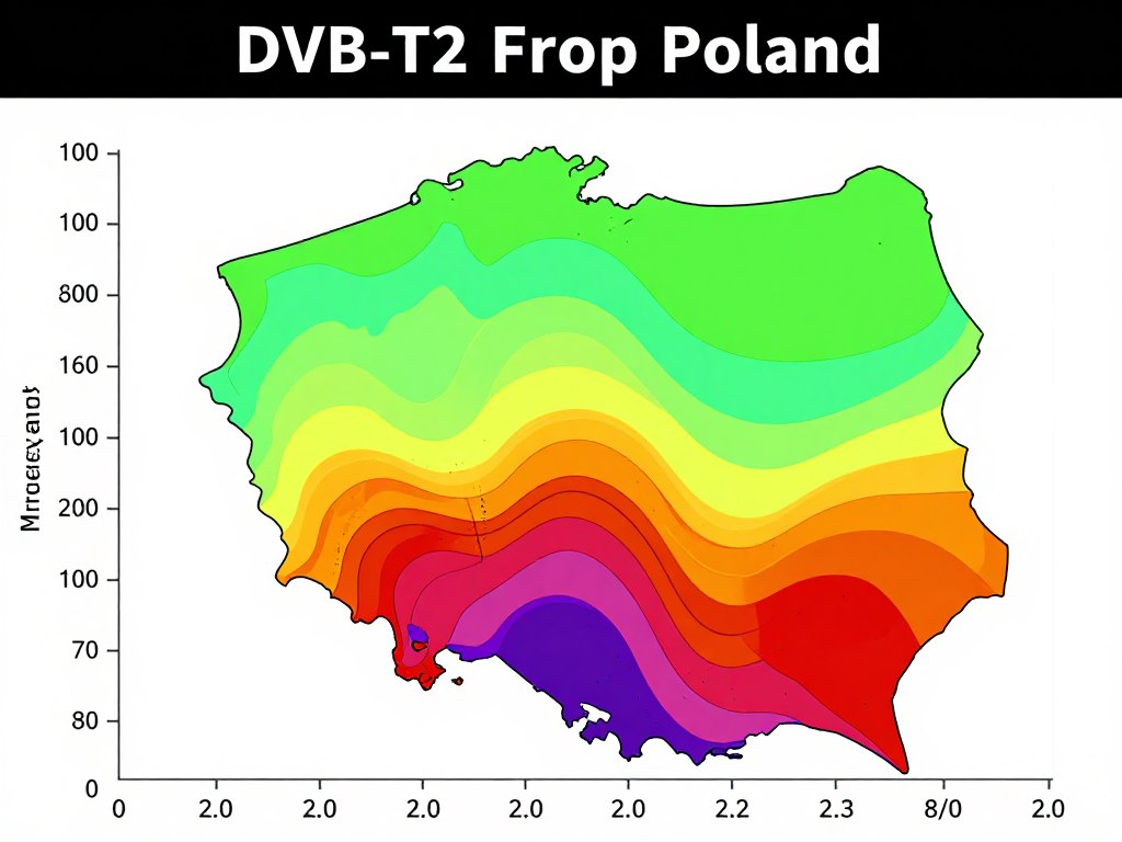 Częstotliwości kanał&oacute;w telewizji naziemnej schemat pasm