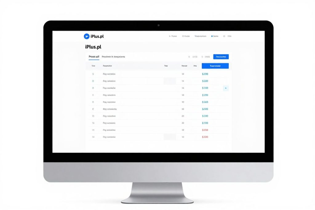 Dashboard platformy iPlus z historią doładowań Plus