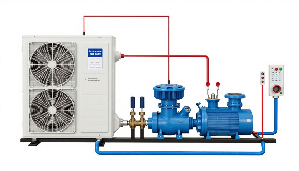 Schemat hydrauliczny podłączenia bufora do pompy ciepła Schemat hydrauliczny podłączenia bufora do pompy ciepła