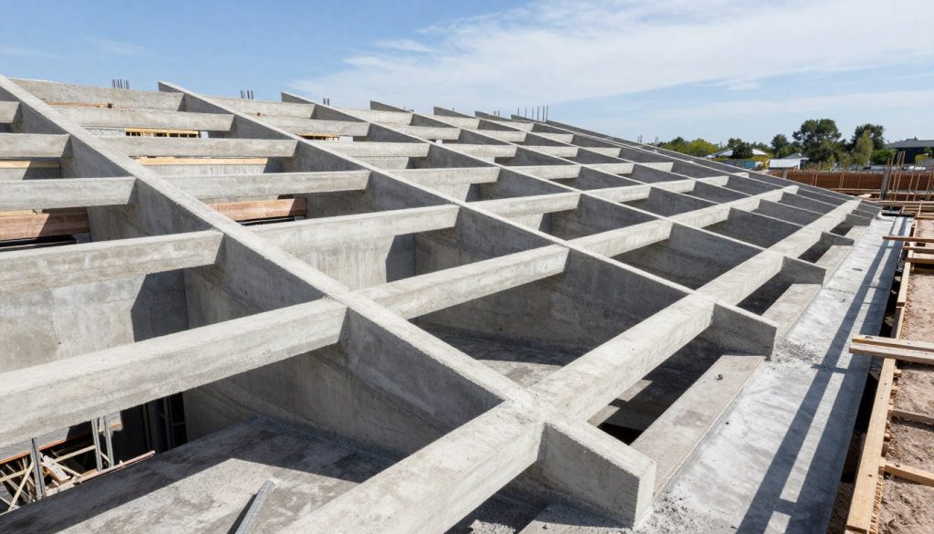 betonowy dach skośny lane skosy