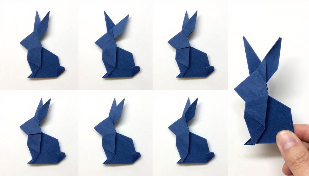 technika origami wielkanocne zajączki z papieru