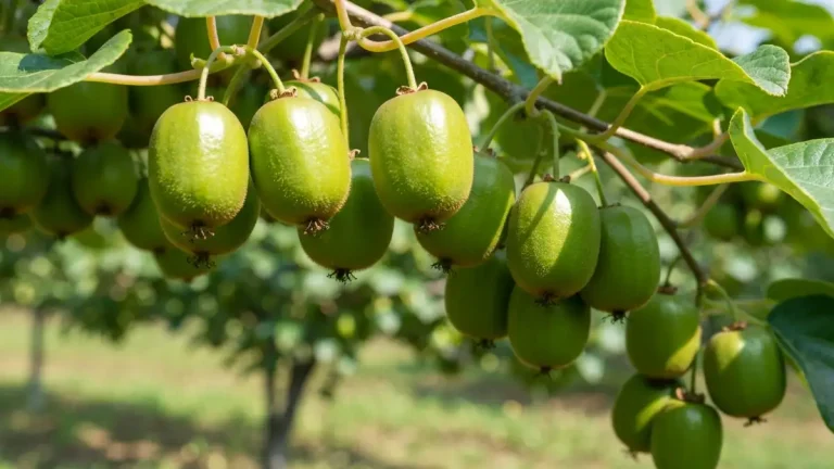 Gałązki aktindii ostrolistnej z dojrzałymi owocami mini kiwi