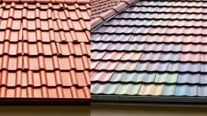 Porównanie dachówki ceramicznej i blachodachówki – dwa rodzaje pokryć dachowych obok siebie