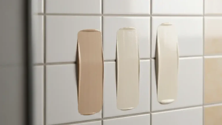 Porównanie farby lateksowej i ceramicznej – próbki kolorów na ścianie łazienki