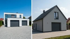 Porównanie garażu w bryle domu i garażu wolnostojącego
