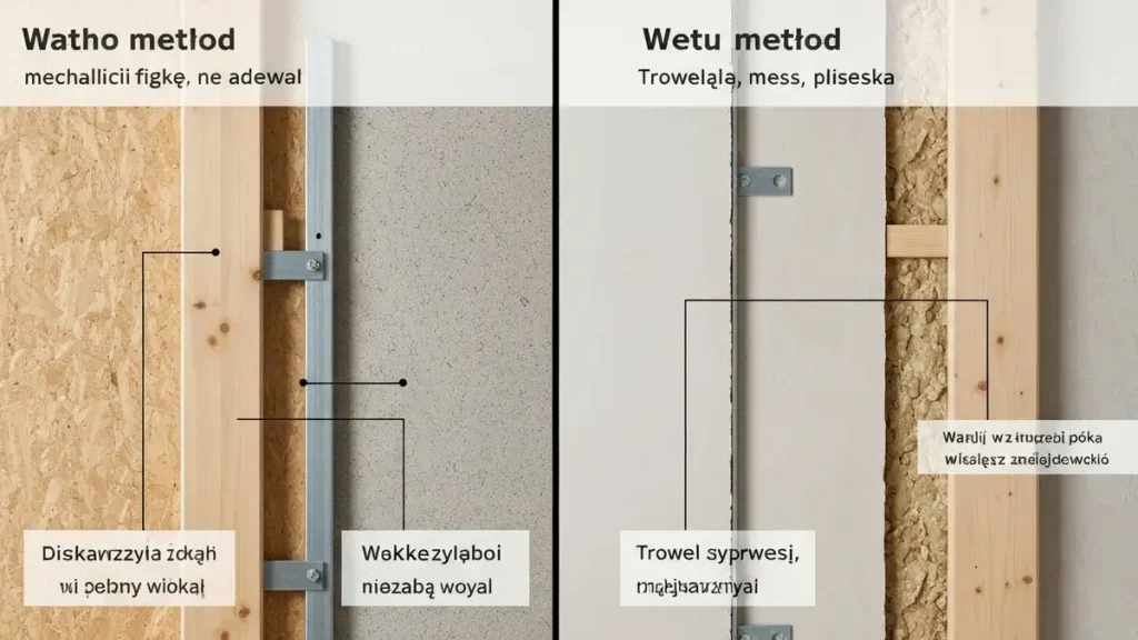 Porównanie metody mokrej i suchej ocieplania domu wełną mineralną
