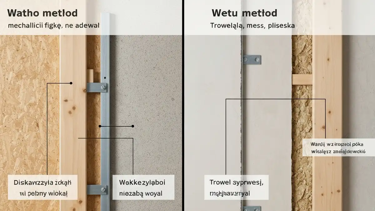 Porównanie metody mokrej i suchej ocieplania domu wełną mineralną